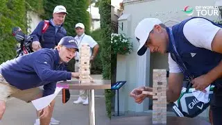 Pro Golfers vs Jenga