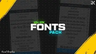 125+ fonts pack for thumbnails | Packs EP #2 | Kunal Graphics