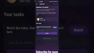 OpenSea 2.0 Launch! | TapSwap Code TapSwap Answer
