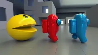 Among Us - If Pac Man was the Impostor - 3D Animation [RTX ON]