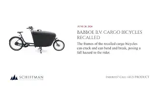 Babboe B.V. Cargo Bicycles Recalled