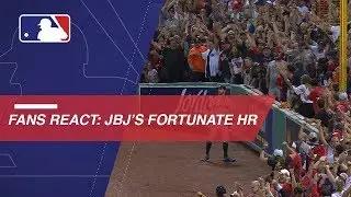 Fans react to Bradley's deflected homer