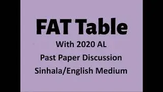 FAT Table with 2020 AL Paper Question