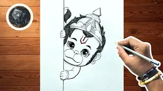 Bal Hanuman ji Drawing | Easy hanuman ji drawing| Cute hanuman ji drawing 