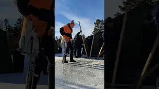 Сделали купель к крещению #stihl #chainsaw #ms661c #ice #winter