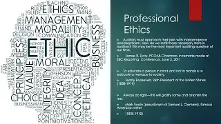 Professional Ethics : Auditing