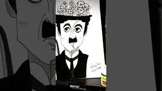 charliechaplin brustro sketch  #quotes#frommysketchbook#brustro #shorts#maestro#legend #chaplin