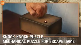 Knock-knock puzzle. Shock sensor inside your escape room.