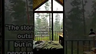 Stormy Cliff Cabin | Heavy Rain, Wild Wind & Cozy Vibes