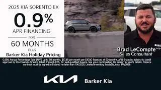 Save during the Season Of New Traditions Sales Event. Get 0.9% APR on new Sorentos at Barker KIa