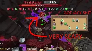 the hardest wynncraft annihilation boss fight ever (almost let go of right click)