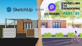 Glass Pyramid Container House Visualization with SketchUp and D5 Render 2.5 | Tutorial | Part - 01