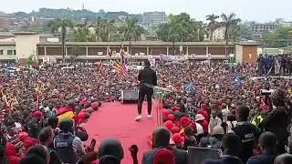 Bobi wine Campaign rally in Kampala was a do or die Kwabadde kufafagana nabusajja laba #bobiwine