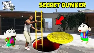FRANKLIN USING LADDER TO GET INTO SECRET BUNKER OUTSIDE HIS HOUSE IN GTA 5