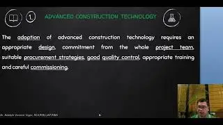 Building Technology 5 Introduction Advance Construction Technologies