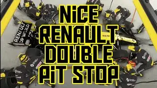 Very nice f1 2020 Renault double pitstop.