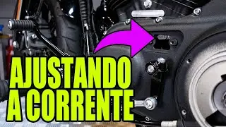 Como é feito o ajuste da corrente da transmissão primária?