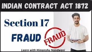 Fraud u/s 17 | Indian Contract act | Law | BRF | BCom Sem 5 | VNSGU | ICAI #himanshunandwani