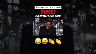 I asked Denzel Washington to act a scene from Training day