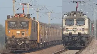 Rythamic Track Sound Double Monster | WAP 7 And Super Fast Express TRAINS | Indian Railways | NWR.