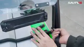 Установка полноразмерного ветрового стекла SAUTVS на мотоцикл Kawasaki Mule SX 2017-2026.