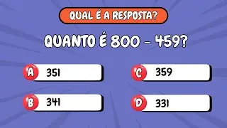 QUIZ DE MATEMÁTICA 🧠 | 20 Perguntas do 3º ao 9º Ano | Ensino Fundamental