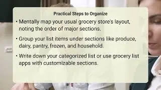 How Do I Organize My Grocery List By Store Aisle?