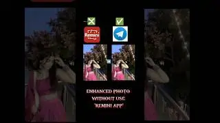 Remini AI Photo Enhancer on Telegram 🖼️📸। Subscribe & Support 🥹remini #aienhancer#telegrambot#shorts