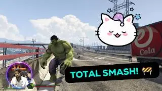 Hulk vs Police in GTA V 💥 | Epic Fight #Shorts #FYP #gtavlive