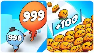 Big Head Run Vs Food Run 3D - (ASMR Game, All Max Level), New Update