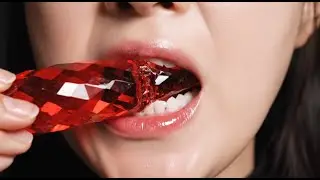 Satisfying Glass Vegetables Eating Sounds ASMR