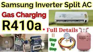 R410a Gas Charging In Inverter Ac | 100% Practical Full details | Air conditioner Refrigerant Refill