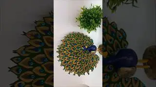 Peacock Showpiece Making at home #shorts #ytshorts #showpiecemaking #showpiece