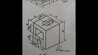 رسم الايزومترك  رسم المساقط الهندسيه رسم اعدادي هندسه engineering drawing