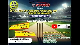 LIVE 🔴 ||DAY2|| MASTERS LEAGUE || 1st ALL GOA 40+ VETERANS TENNIS BALL CRICKET TOURNMNT BY OXFORD ||