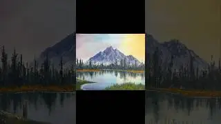 Bob Ross Style Mountain Landscape #artoftheday  #art #artreel