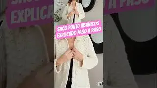 Saco en crochet todos los talles con punto abanicos hermoso #crochet #ganchillo #cardigan #knitting
