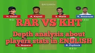 RAR VS KHT (BPL) Match depth analysis and players stats and report totally explained in this video