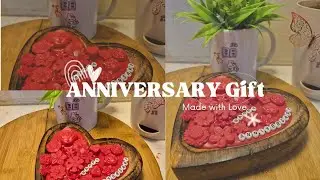 DIY Wooden Heart Candle Bowl | Handmade Anniversary Gift Idea 💖 | Emotional Surprise #giftideas#diy