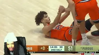 THEY LOST TO A FRESHMAN!! #11 Illinois ve #4 Purdue College Basketball Highlights (reaction)