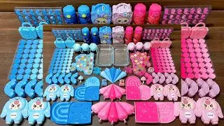 LIVE : Blue & Pink BabyThree | Satisfying Clear Slime Mixing Challenge #89