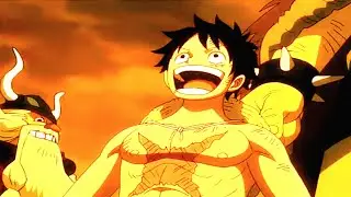 Luffy aboards Gaint's ship
