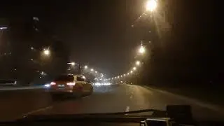 Poland - Driving - A ride around evening Łódź (No Music, No Talking) December 2025