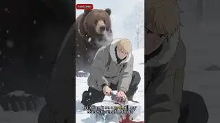 🔥 How I Made Fire from Ice with a Bear Watching #shorts #science #anime