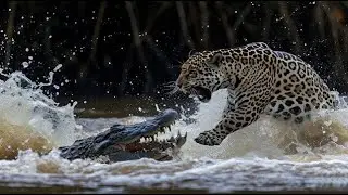 Leopard VS Crocodile  see the bloody scene how the crocodile devoured this savage animal | VenomUs