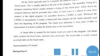 Machine Independent Features of assembler -Part 01. (Literals)