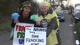 Preston Fracking Blockade  Nana call out to ALL Women