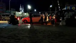 Velankanni Church at Night - Time Lapse