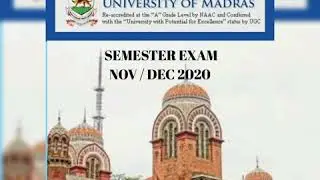 University of Madras | Online Exam | UNOM_Semester_Exam | Instructions