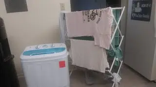How I wash a small load of clothes inside my apartment